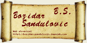 Božidar Sandulović vizit kartica